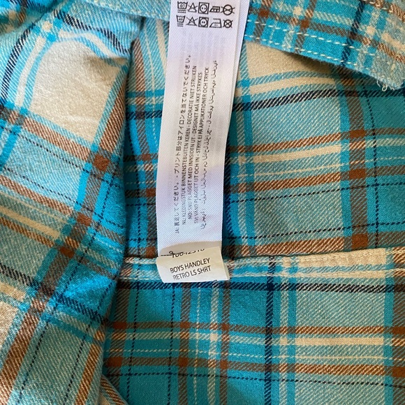Ariat Turquoise and Beige Checkered Shirt - Picture 10 of 12
